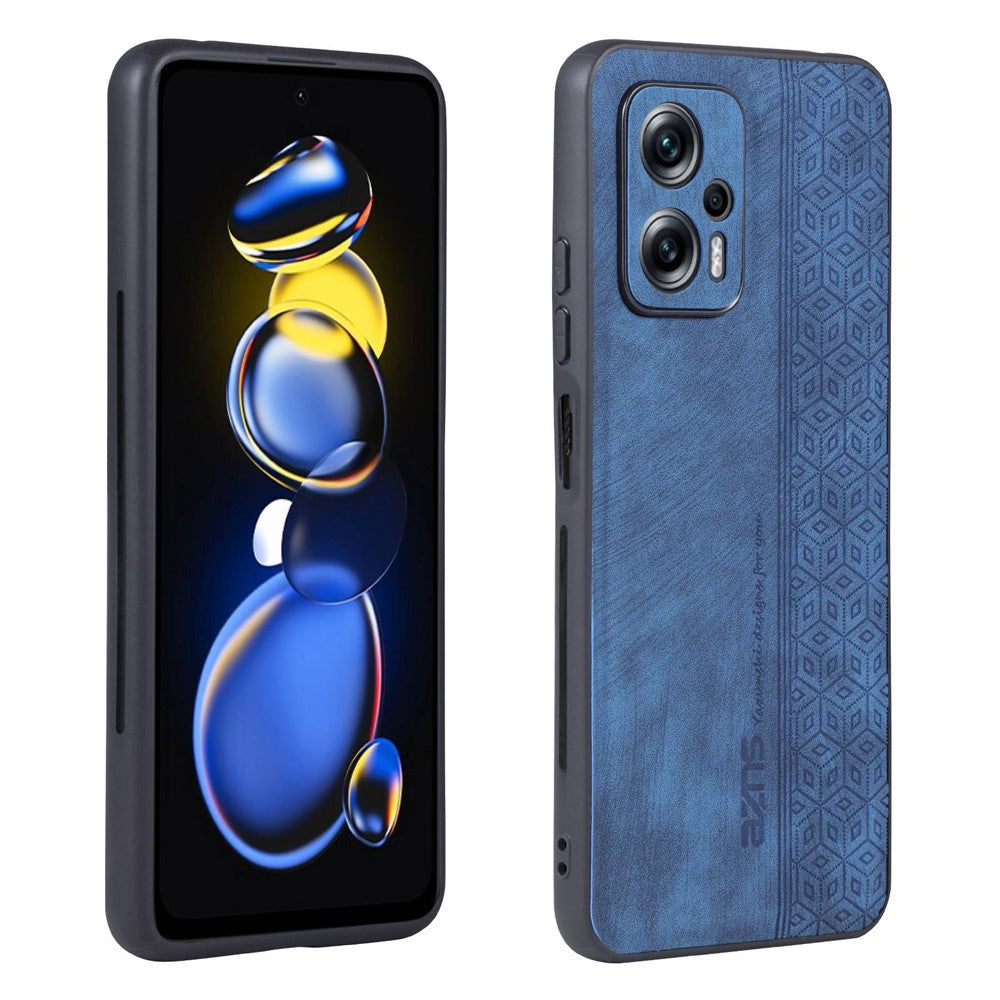 AZNS för Xiaomi Redmi Note 11T Pro 5G / Note 11T Pro+ 5G / Poco X4 GT 5G / Redmi K50i 5G, reptåligt mobilskal med tryck i PU-läder + TPU-bakstycke