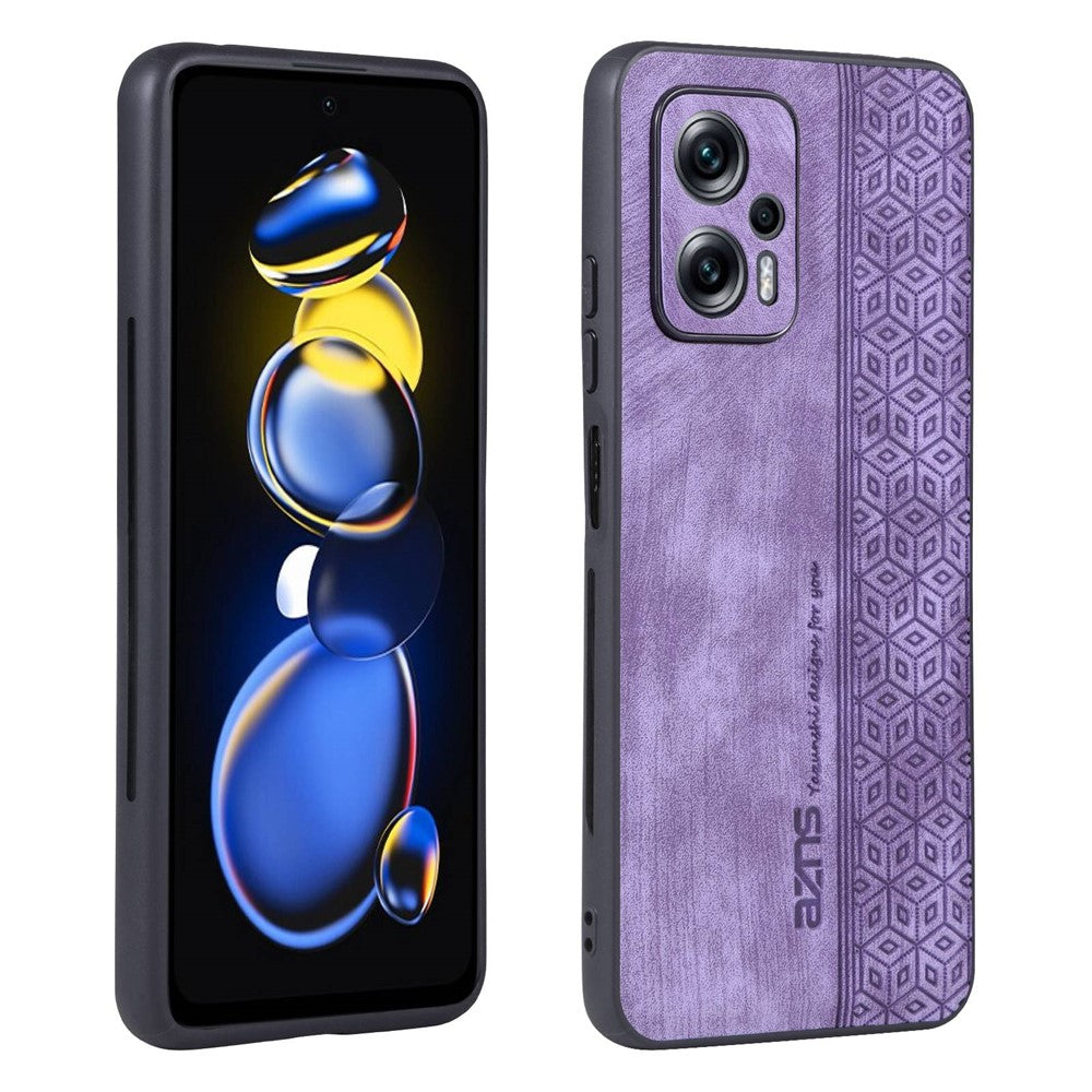 AZNS til Xiaomi Redmi Note 11T Pro 5G / Note 11T Pro+ 5G / Poco X4 GT 5G / Redmi K50i 5G, ridsefast mobilcover med tryk i PU-læder + TPU-bagside