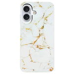 För iPhone 16 TPU-skal Marmormönstrat Skyddande Telefonskal