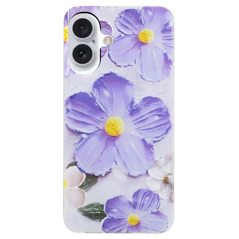 Til iPhone 16 Plus Cover Blødt TPU Telefonbagside Mønsterprint