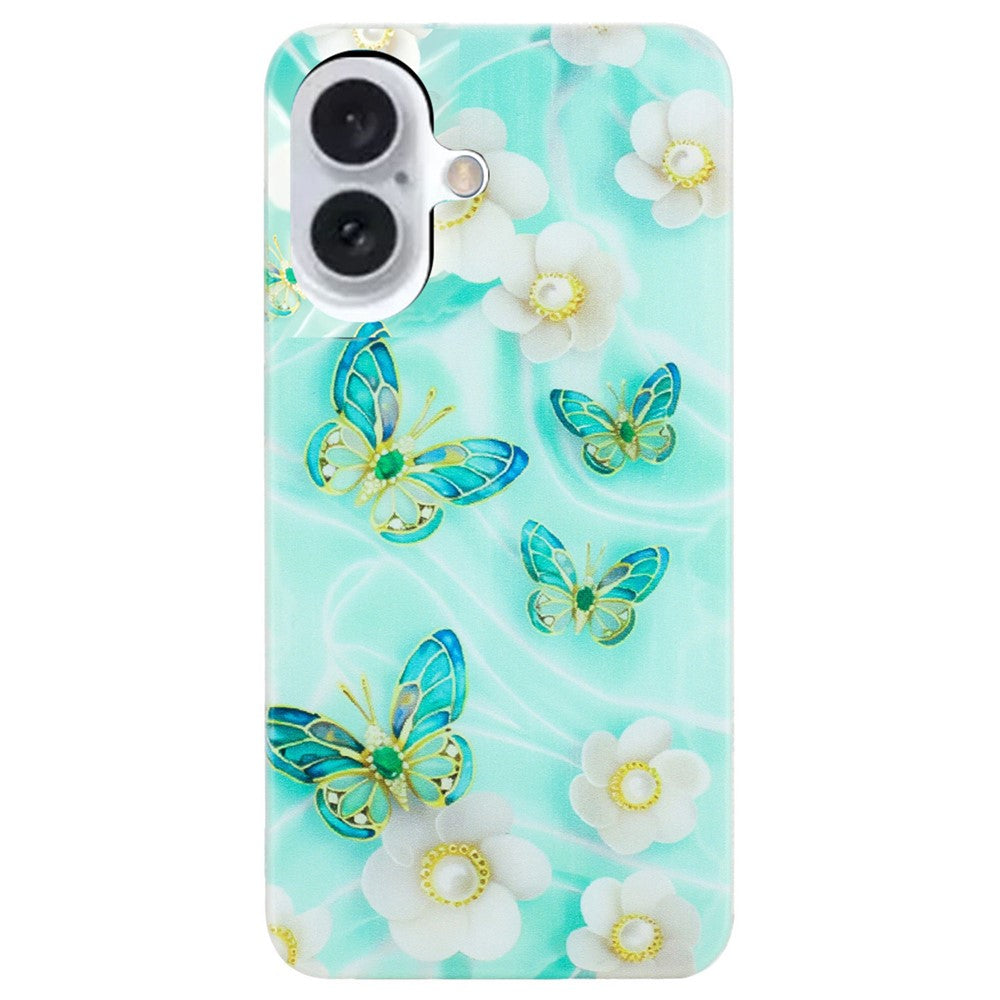 Til iPhone 16 Plus Cover Blødt TPU Telefonbagside Mønsterprint