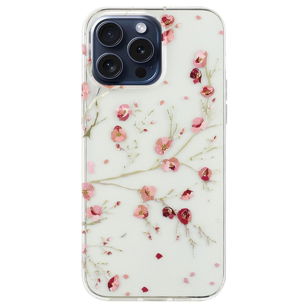 For iPhone 16 Pro Case Pattern Printing Anti-scratch Slim TPU Phone Cover