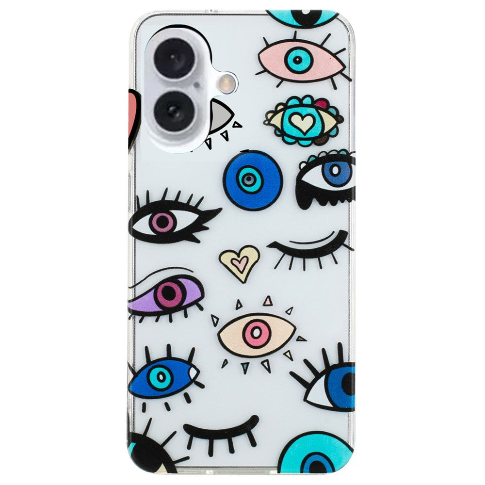 For iPhone 16 Case Pattern Printing Flexible TPU Mobile Phone Cover
