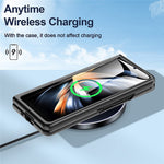 Til Samsung Galaxy Z Fold6 5G Etui Rhombus Gitter Telefoncover med Skærmbeskytter i Hærdet Glas