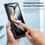 Til Samsung Galaxy Z Fold6 5G Etui Rhombus Gitter Telefoncover med Skærmbeskytter i Hærdet Glas