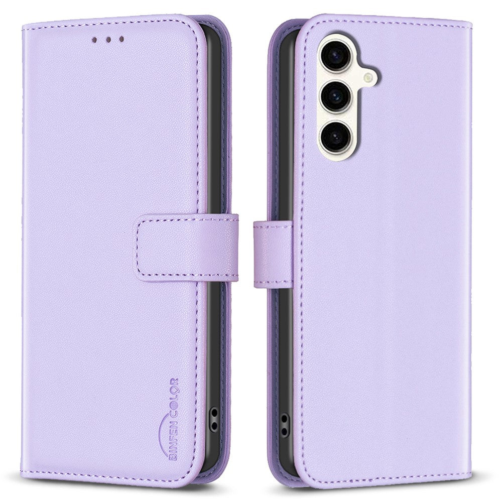 BINFEN COLOR BF17 Til Samsung Galaxy M35 5G Cover Beskyttende Telefonetui i Læder