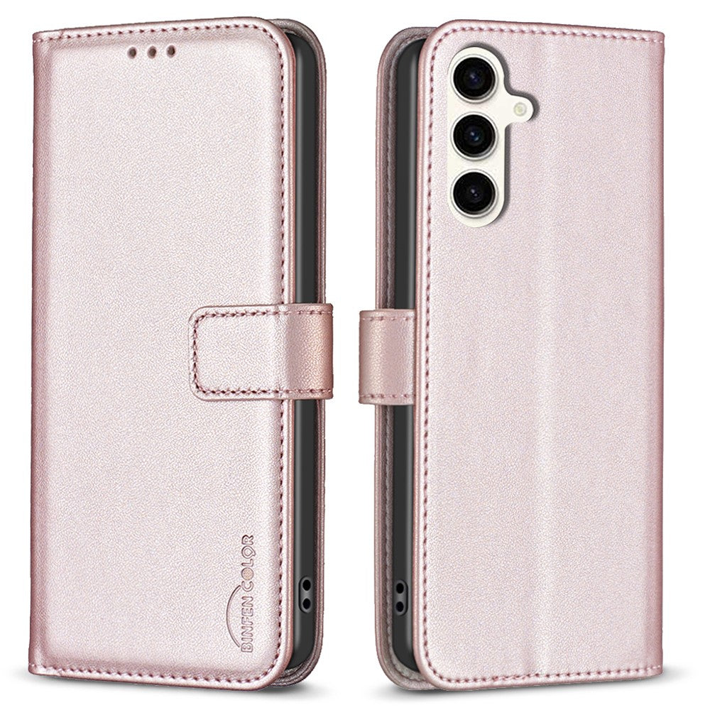 BINFEN COLOR BF17 Til Samsung Galaxy M35 5G Cover Beskyttende Telefonetui i Læder