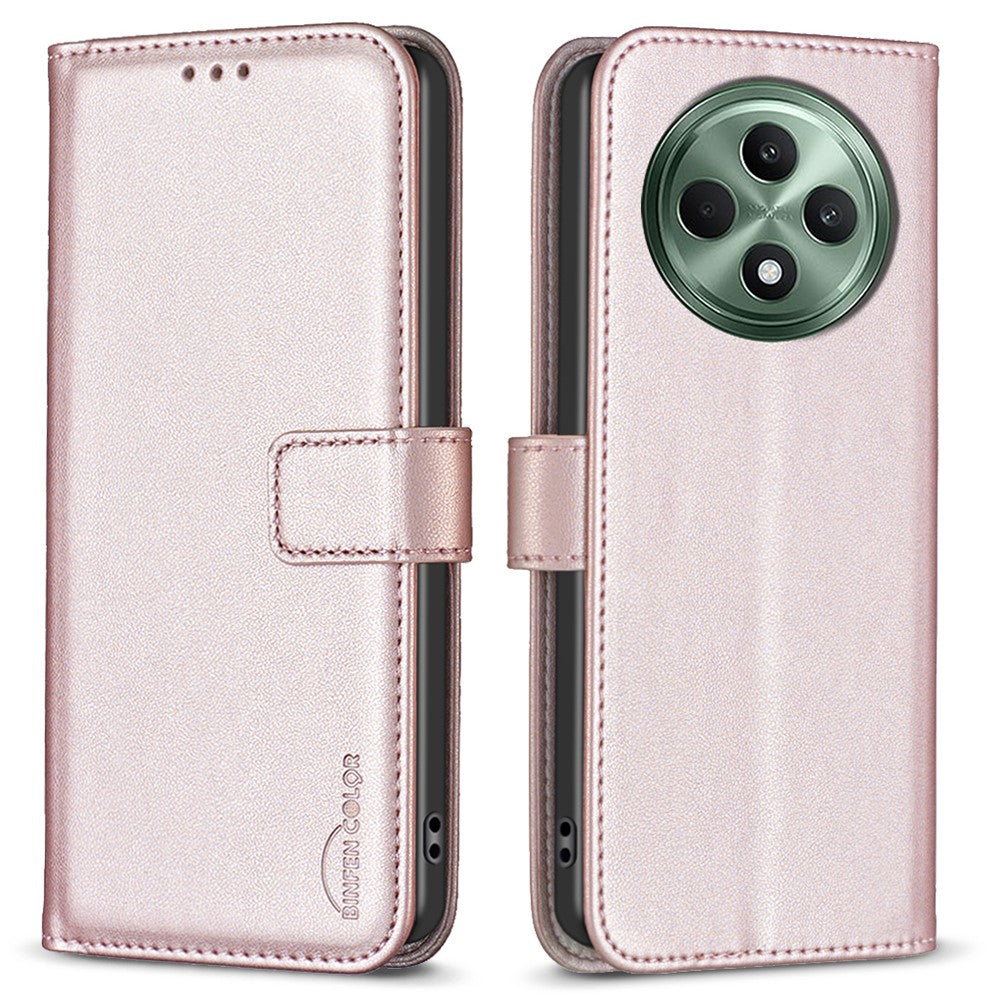 BINFEN COLOR BF17 til Oppo Reno12 F 5G læderetui, mobilcover og pungcover