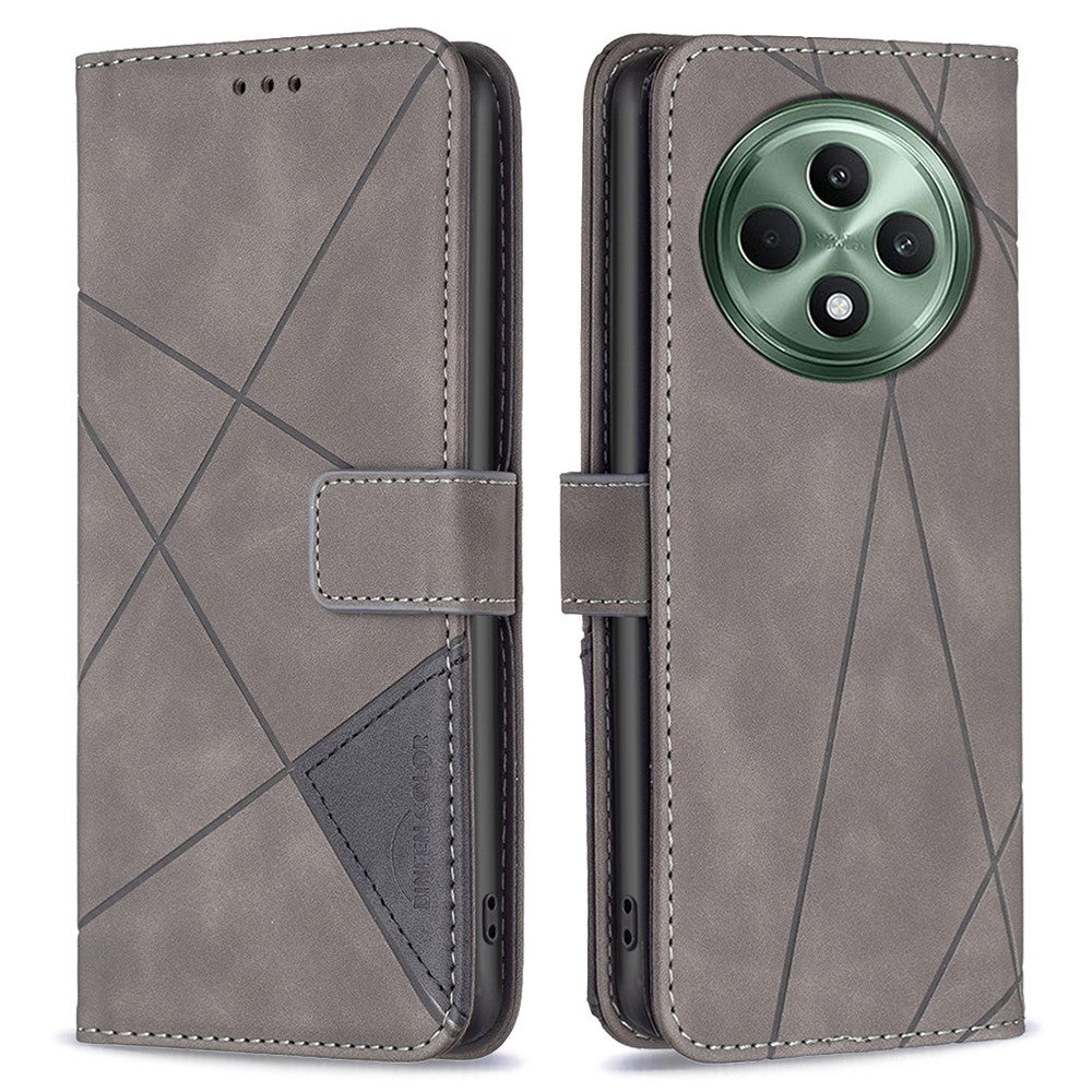 BINFEN COLOR För Oppo Reno12 F 5G mobilskal Plånboksfodral Geometriskt Läderfodral