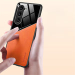 For Samsung Galaxy Z Fold6 5G Case Leather Coated PC+TPU Protective Shockproof Cover