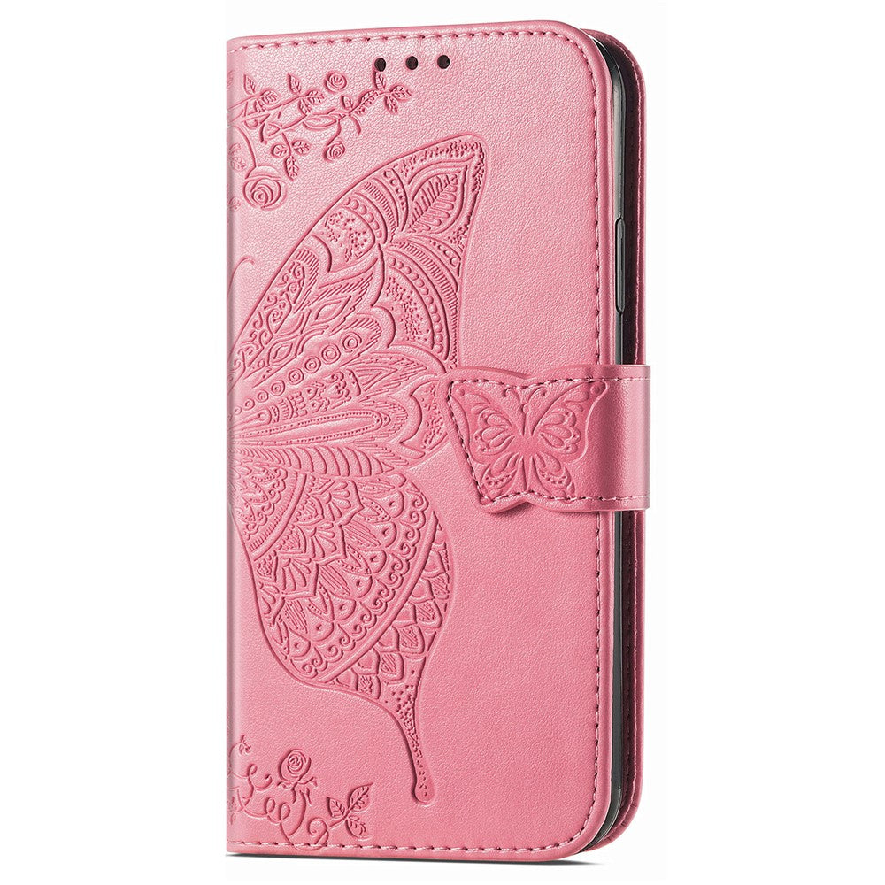 For Oppo A60 4G Case Butterfly Imprinted PU Leather Stand Wrist Strap Purse Phone Cover