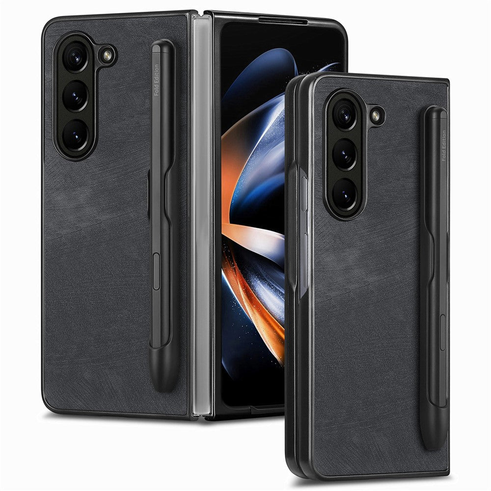 Til Samsung Galaxy Z Fold6 5G Etui Retro PU Læder+PC Cover med Penholder
