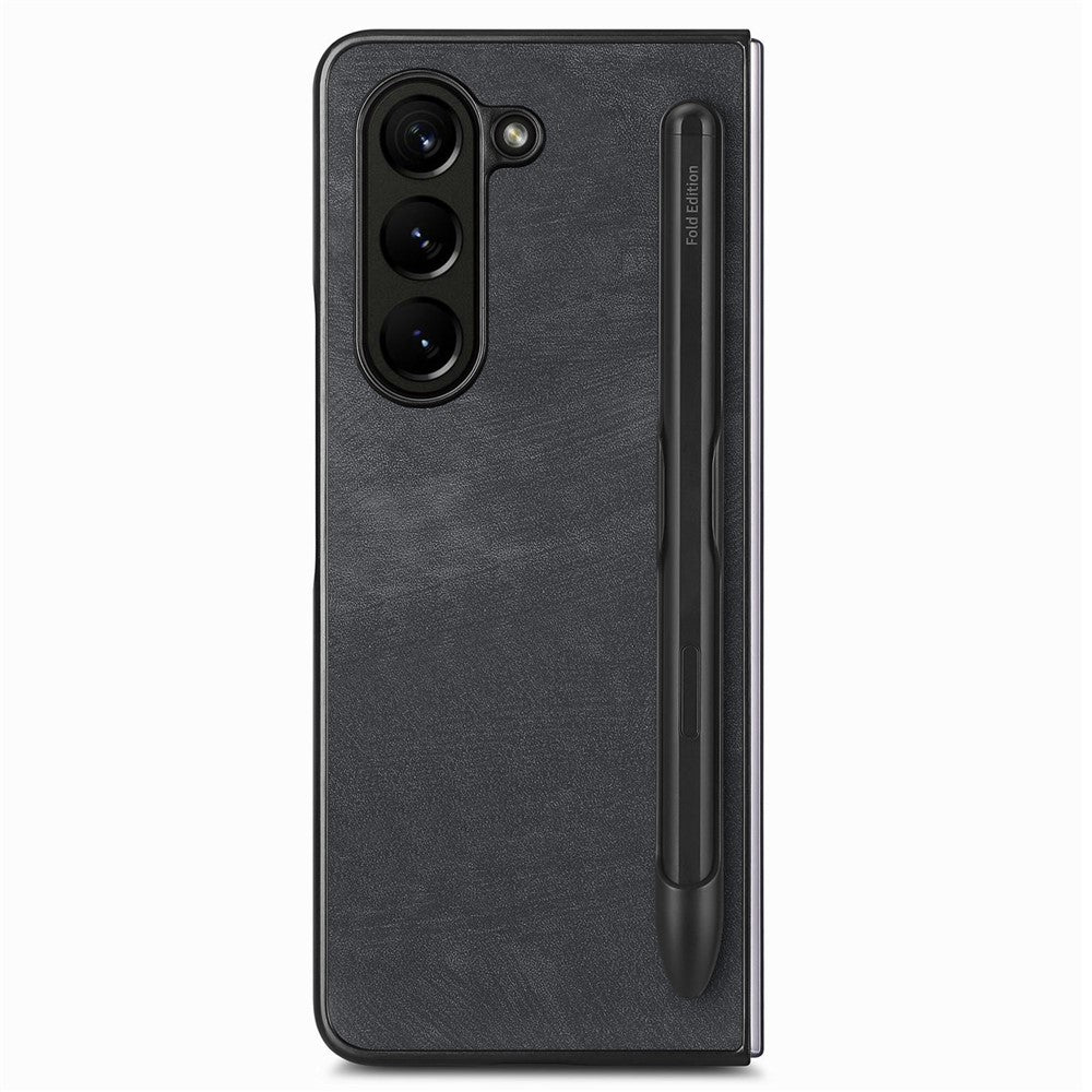 Til Samsung Galaxy Z Fold6 5G Etui Retro PU Læder+PC Cover med Penholder