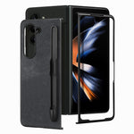 Til Samsung Galaxy Z Fold6 5G Etui Retro PU Læder+PC Cover med Penholder