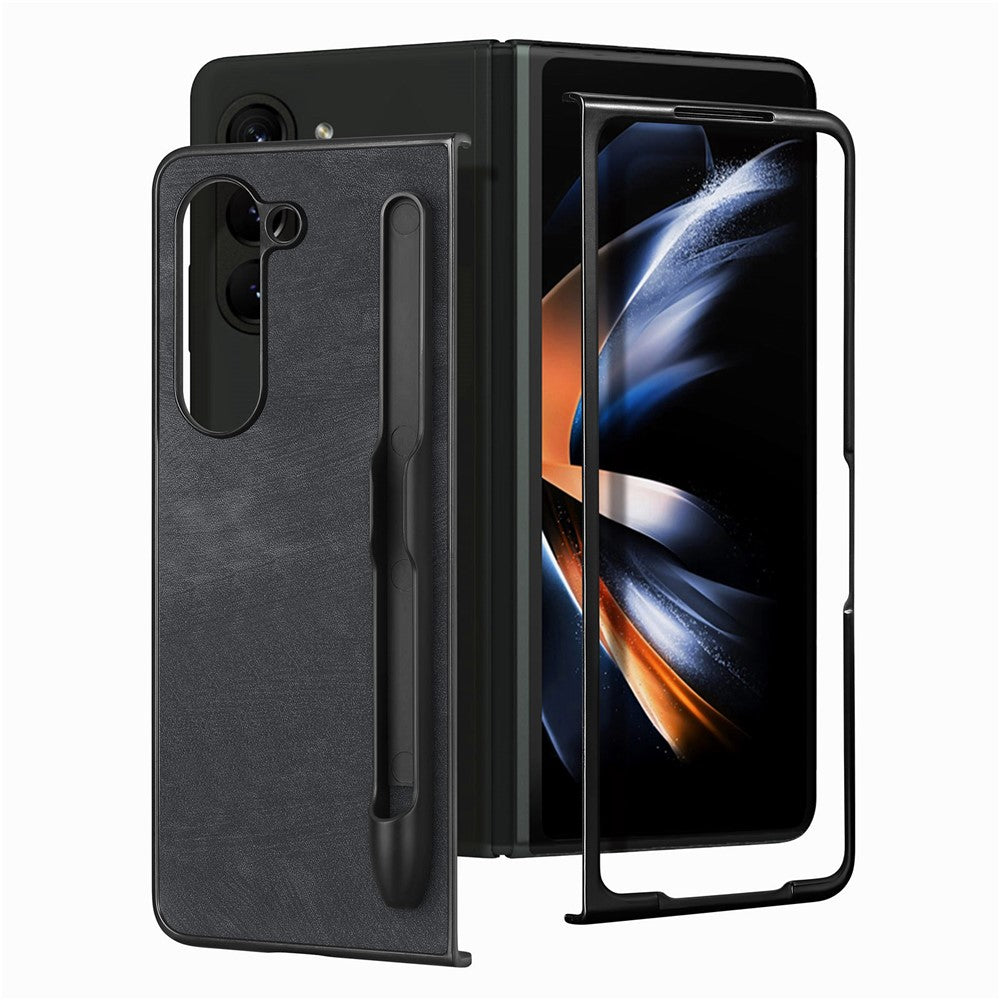 Til Samsung Galaxy Z Fold6 5G Etui Retro PU Læder+PC Cover med Penholder