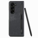 Til Samsung Galaxy Z Fold6 5G Etui Retro PU Læder+PC Cover med Penholder