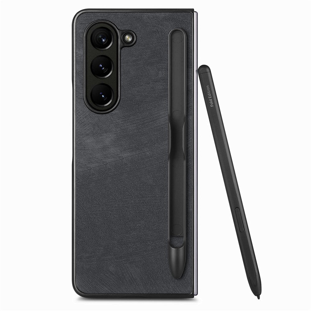 Til Samsung Galaxy Z Fold6 5G Etui Retro PU Læder+PC Cover med Penholder