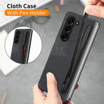 Til Samsung Galaxy Z Fold6 5G Etui Retro PU Læder+PC Cover med Penholder
