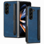 Til Samsung Galaxy Z Fold6 5G Etui Retro PU Læder+PC Cover med Penholder