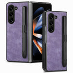 Til Samsung Galaxy Z Fold6 5G Etui Retro PU Læder+PC Cover med Penholder