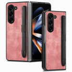 Til Samsung Galaxy Z Fold6 5G Etui Retro PU Læder+PC Cover med Penholder