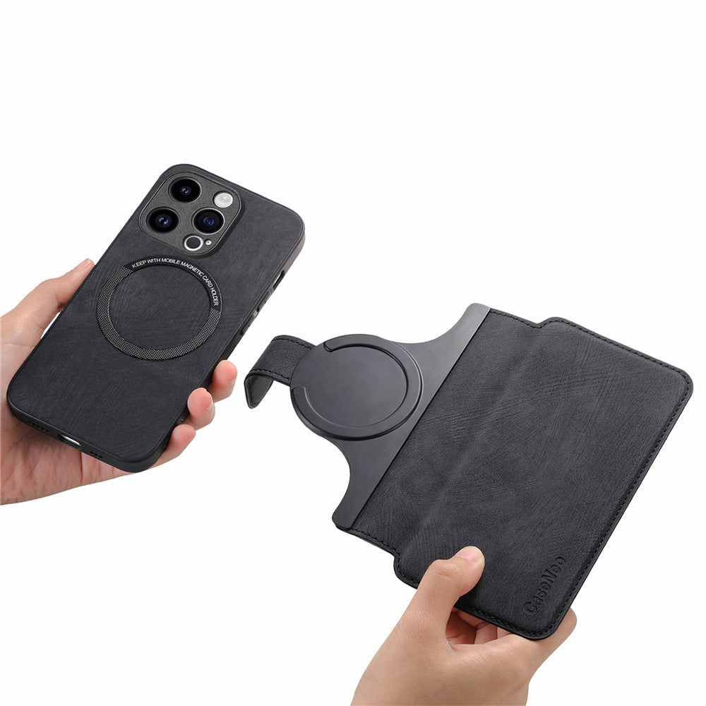 For iPhone 15 Pro Magnetic Case CASENEO Detachable Leather Phone Wallet Cover