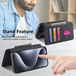 For iPhone 15 Pro Magnetic Case CASENEO Detachable Leather Phone Wallet Cover