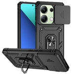 For Xiaomi Redmi Note 13 Pro 4G / Poco M6 Pro 4G Case Upgraded Lens Protection PC + TPU Phone Cover Kickstand