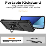 For Xiaomi Redmi Note 13 Pro 4G / Poco M6 Pro 4G Case Upgraded Lens Protection PC + TPU Phone Cover Kickstand