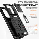 For Xiaomi Redmi Note 13 Pro 4G / Poco M6 Pro 4G Case Upgraded Lens Protection PC + TPU Phone Cover Kickstand
