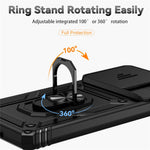 For Xiaomi Redmi Note 13 Pro 4G / Poco M6 Pro 4G Case Upgraded Lens Protection PC + TPU Phone Cover Kickstand