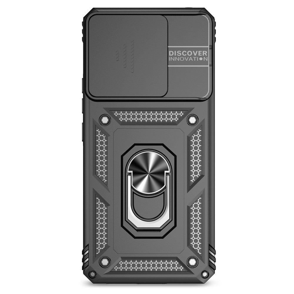 For Xiaomi Redmi Note 13 Pro 4G / Poco M6 Pro 4G Case Upgraded Lens Protection PC + TPU Phone Cover Kickstand
