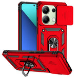 For Xiaomi Redmi Note 13 Pro 4G / Poco M6 Pro 4G Case Upgraded Lens Protection PC + TPU Phone Cover Kickstand