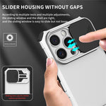 For iPhone 16 Pro Case Camera Slider PC + TPU Phone Cover with Kickstand