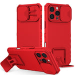 For iPhone 16 Pro Case Camera Slider PC + TPU Phone Cover with Kickstand