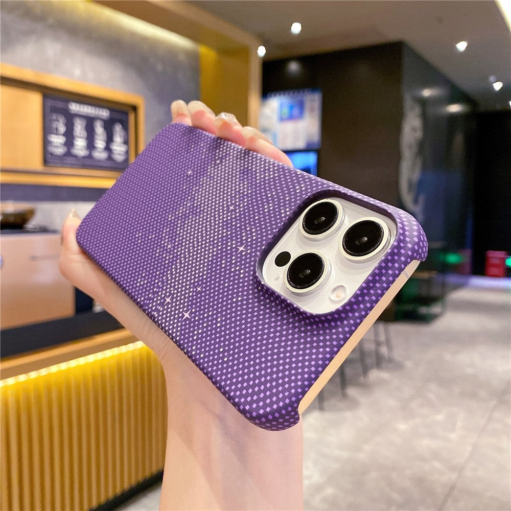 For iPhone 13 Pro Case Hard PC Phone Shell Starry Sky Pattern Incomplete Cover