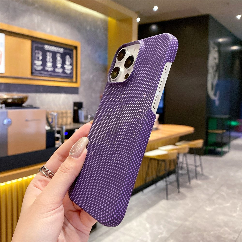 For iPhone 13 Pro Case Hard PC Phone Shell Starry Sky Pattern Incomplete Cover