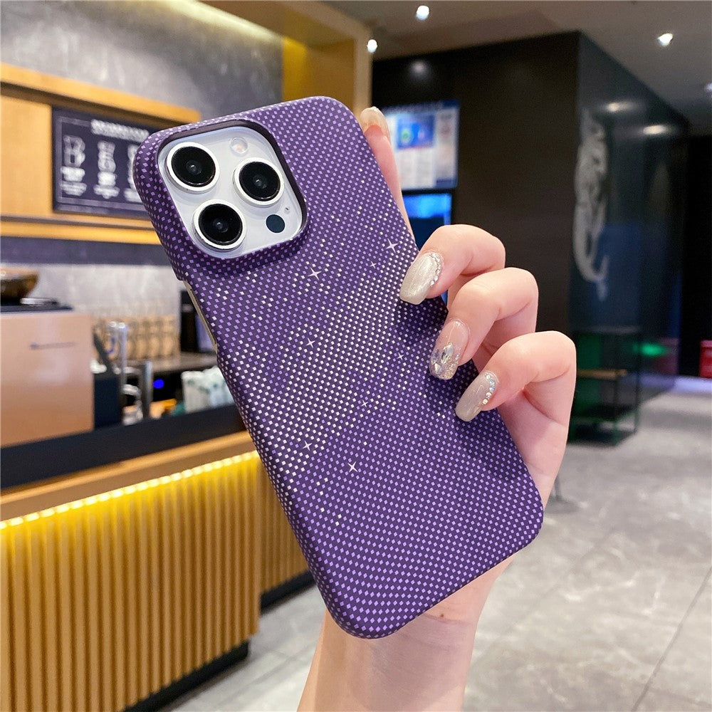 For iPhone 13 Pro Case Hard PC Phone Shell Starry Sky Pattern Incomplete Cover