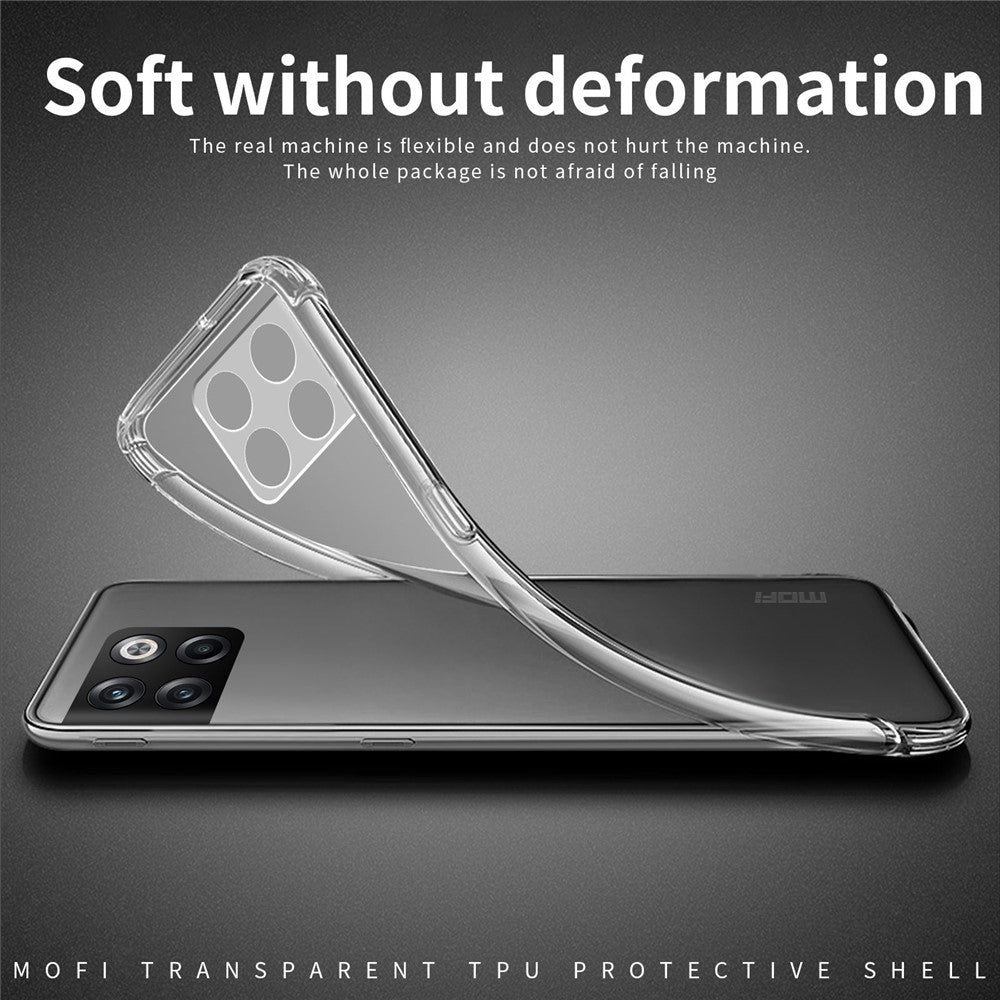 MOFI Transparent mobilskal För OnePlus 10T 5G / Ace Pro 5G Reptåligt Mjukt TPU Mobilmobil Baksida