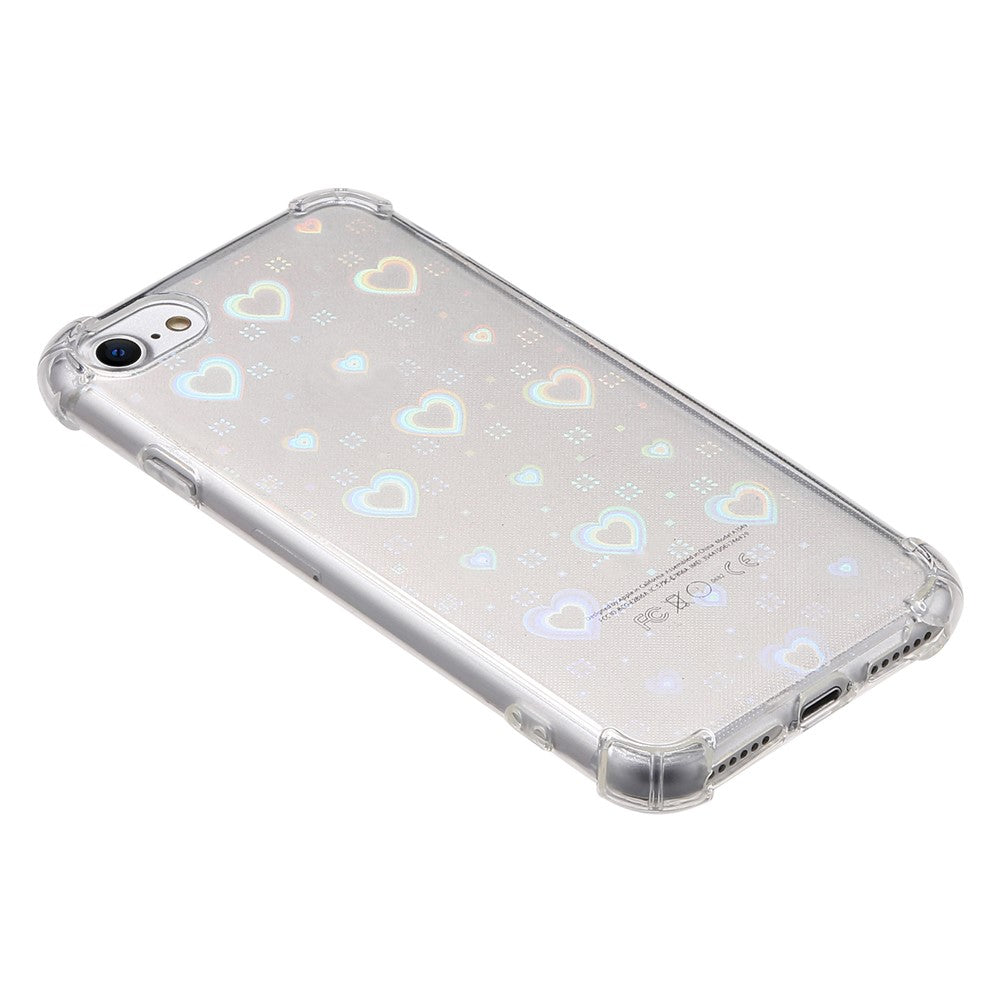 For iPhone SE (2022) / SE (2020) / iPhone 8 / 7 Case Reinforced Corners TPU Phone Cover with Card Paper