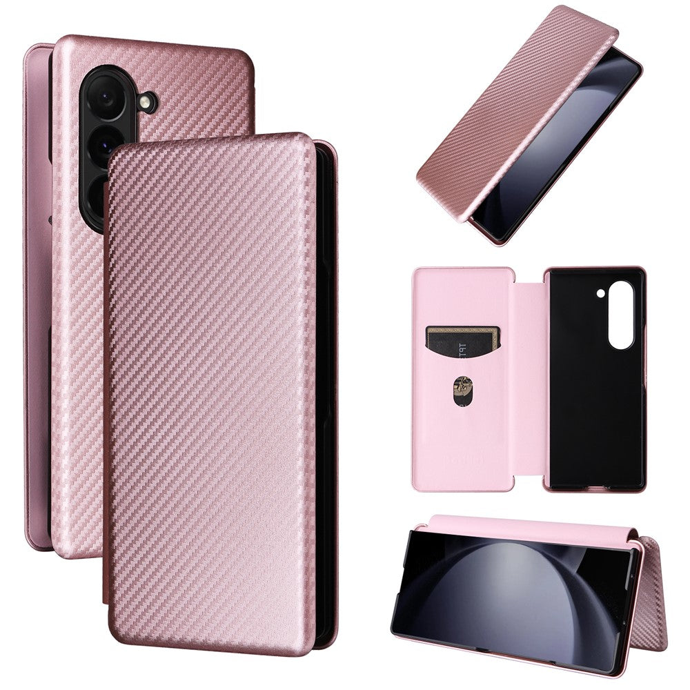 Til Samsung Galaxy Z Fold6 5G Etui Kortholder Stativ PU Læder Telefoncover