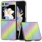 For Samsung Galaxy Z Flip7 FE 5G / Z Flip6 5G Case Rhinestone Texture PU+PC Phone Cover