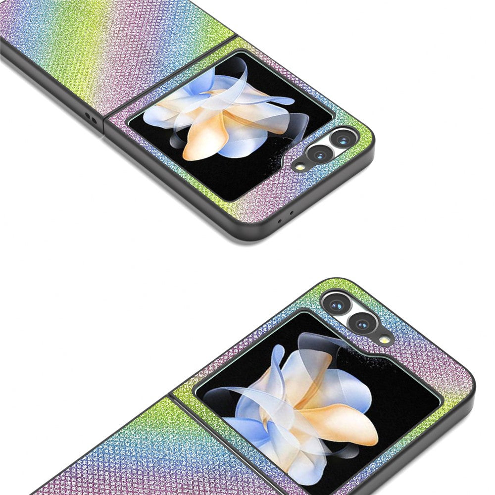 For Samsung Galaxy Z Flip7 FE 5G / Z Flip6 5G Case Rhinestone Texture PU+PC Phone Cover