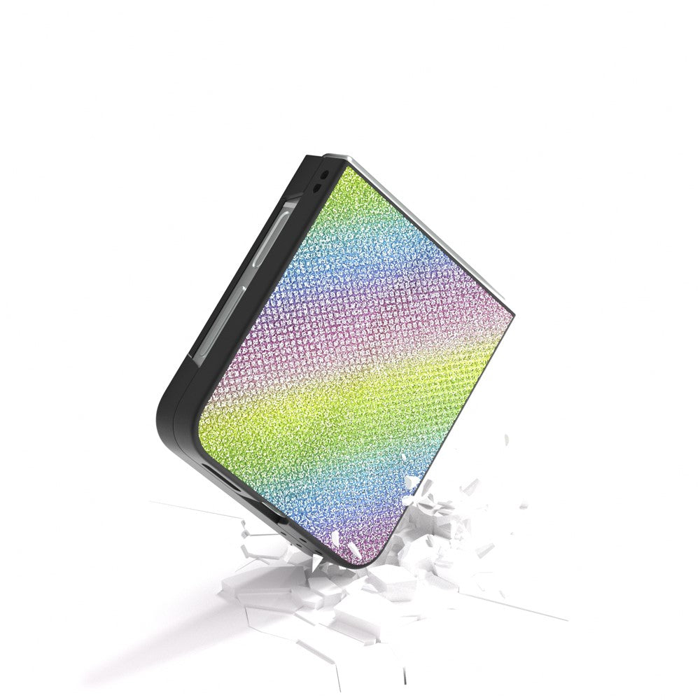For Samsung Galaxy Z Flip7 FE 5G / Z Flip6 5G Case Rhinestone Texture PU+PC Phone Cover