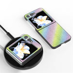 For Samsung Galaxy Z Flip7 FE 5G / Z Flip6 5G Case Rhinestone Texture PU+PC Phone Cover