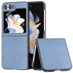 For Samsung Galaxy Z Flip7 FE 5G / Z Flip6 5G Case Rhinestone Texture PU+PC Phone Cover