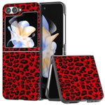 For Samsung Galaxy Z Flip7 FE 5G / Z Flip6 5G Case Black Edge PU+PC Leopard Pattern Phone Cover