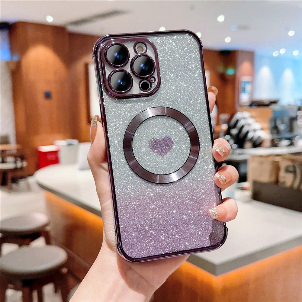 iPhone 13 Pro Max-skal Gradient Sparkle TPU-mobilskal kompatibelt med MagSafe