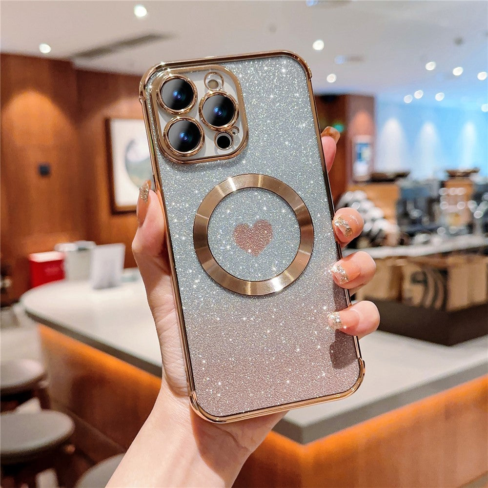 iPhone 13 Pro Max-skal Gradient Sparkle TPU-mobilskal kompatibelt med MagSafe