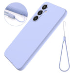 Til Samsung Galaxy S24 FE Etui Flydende Silikone Telefoncover Glat Touch med Håndrem